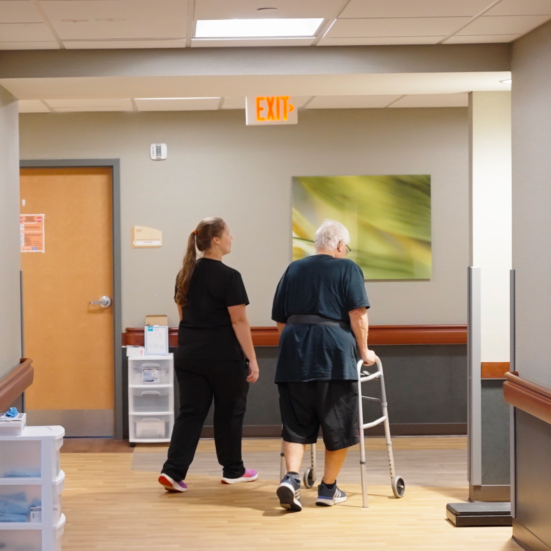 Residents and staff at Monroe Springs Rehab