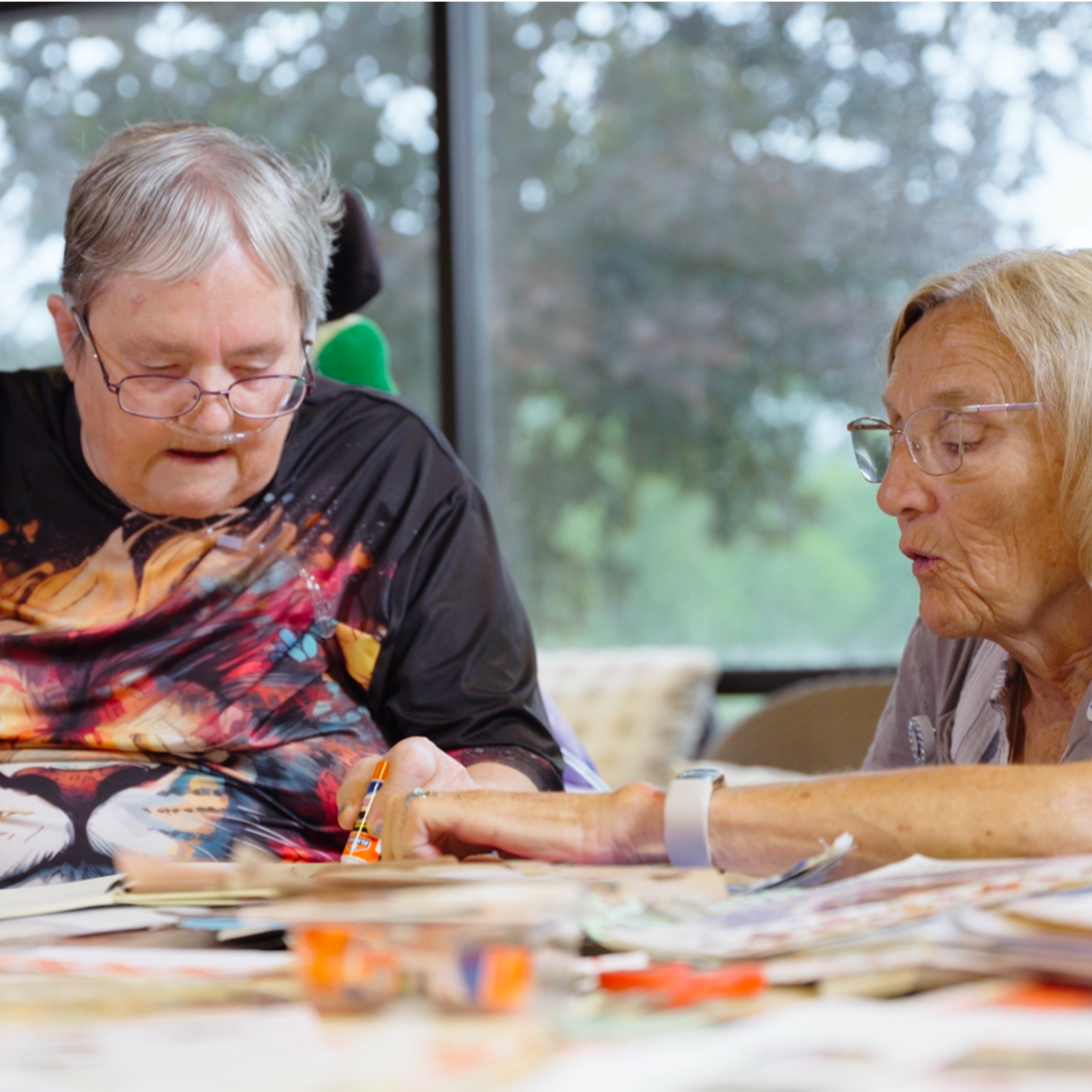 Residents and staff at Monroe Springs Rehab